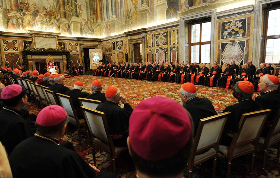 Il saluto del  Santo Padre alla Curia Romana per gli auguri di Natale